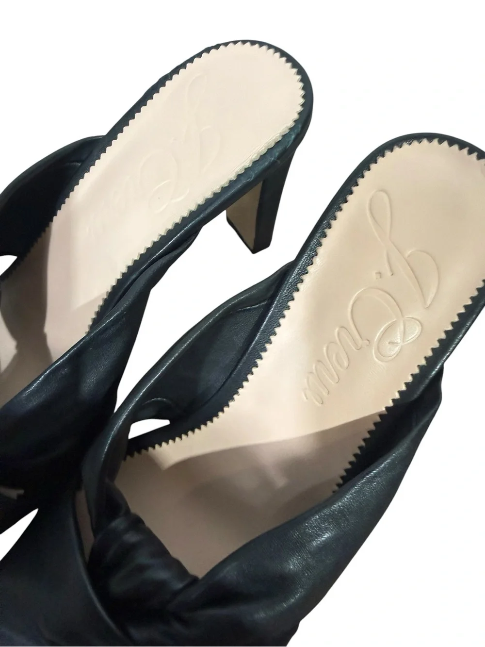 J. Crew Ava twist-knot heels in black‎ leather size 8.5
